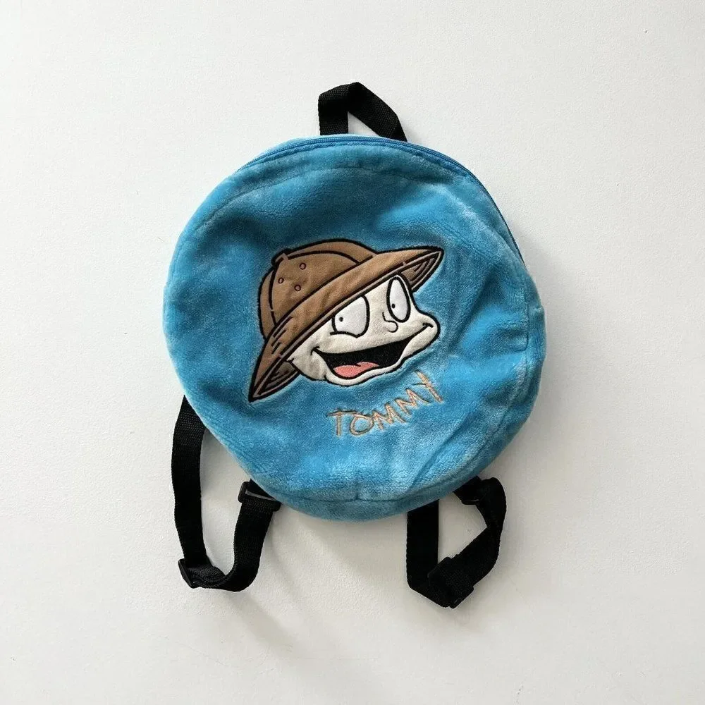 Vintage‎ 1998 Rugrats Tommy Pickles Blue Plush Mini Backpack Rare Cosplay Y2K